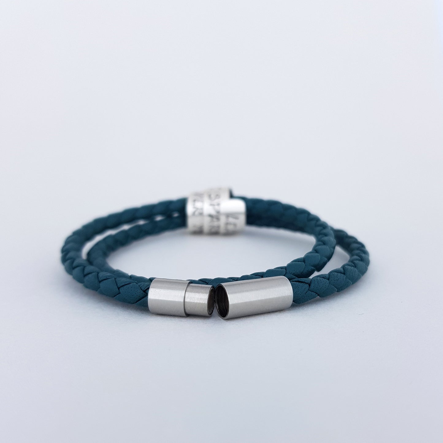 SECRET WORDS • LEDERARMBAND PETROL